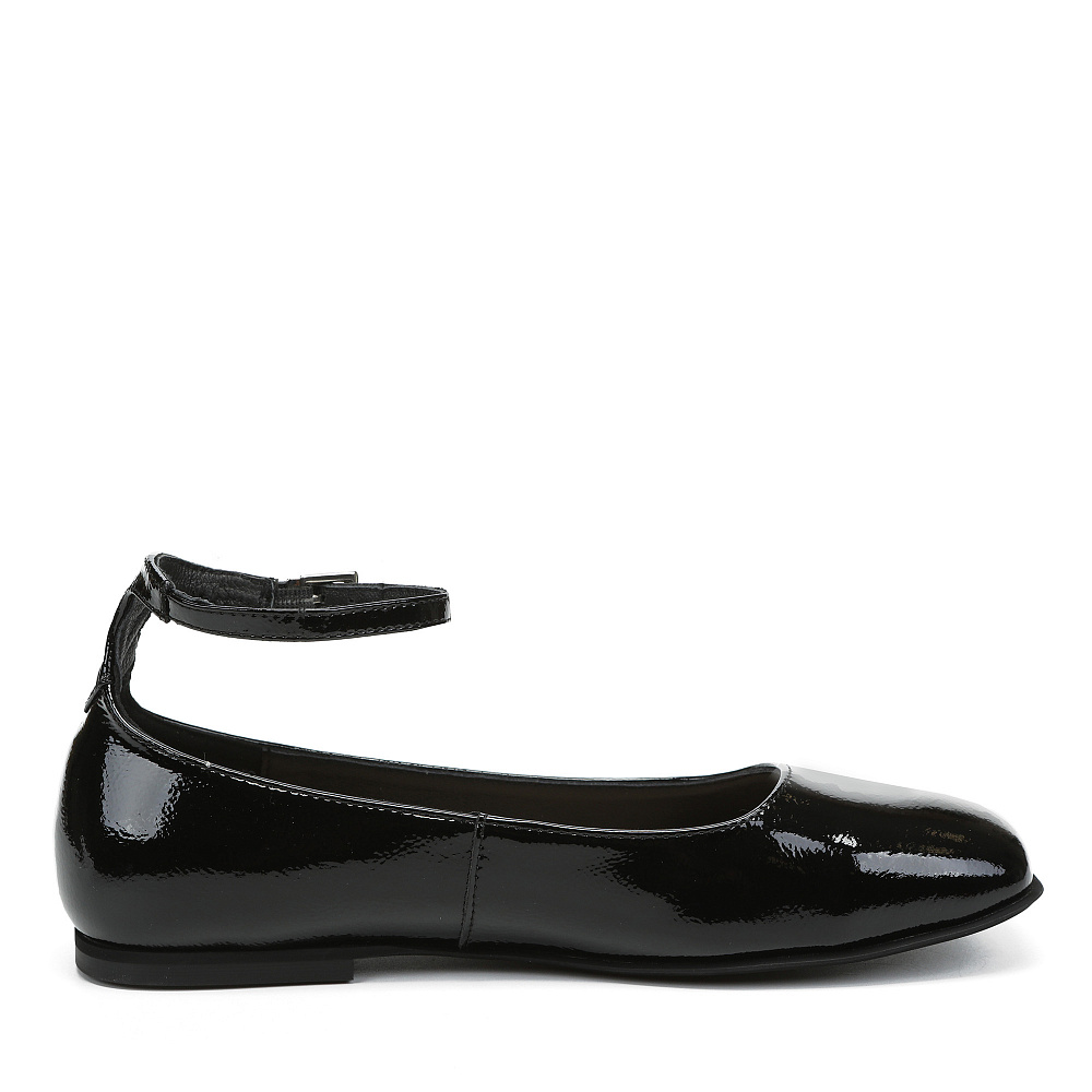 Черные балетки из лаковой кожи Respect