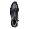 Черные кожаные ботинки на меху