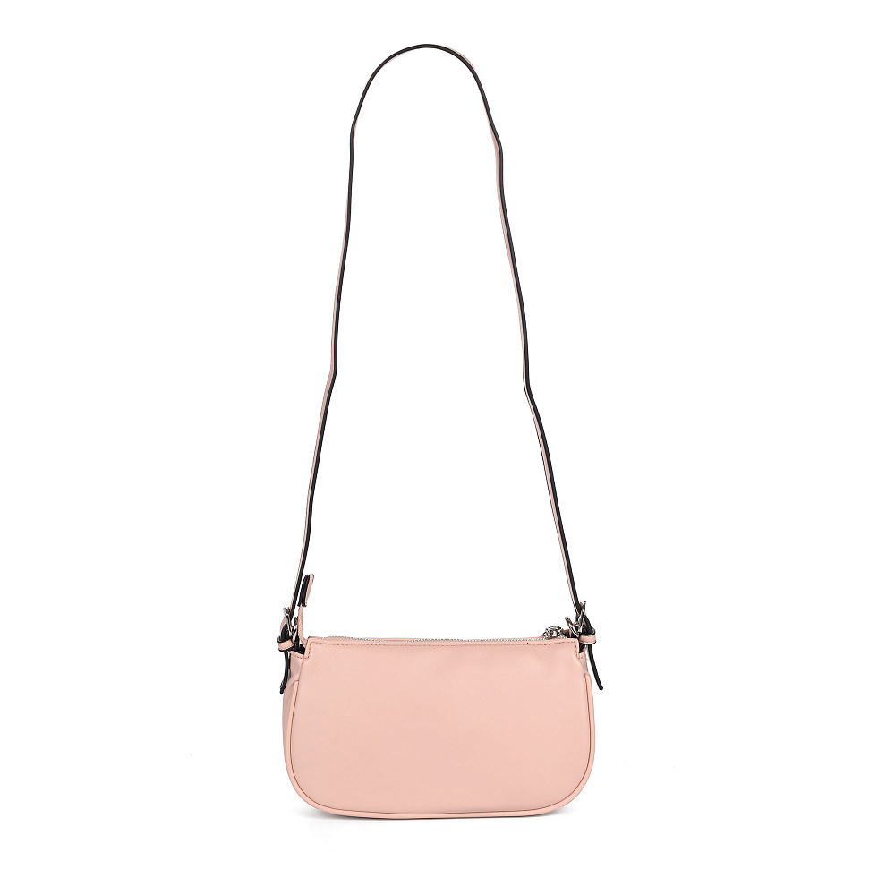 Бежевая сумка мессенджер из экокожи с декоративной цепью KEDDO