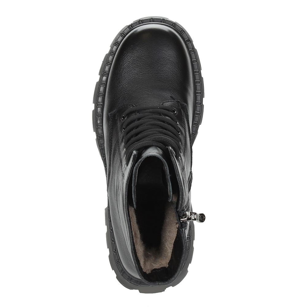 Черные зимние ботинки из кожи Respect