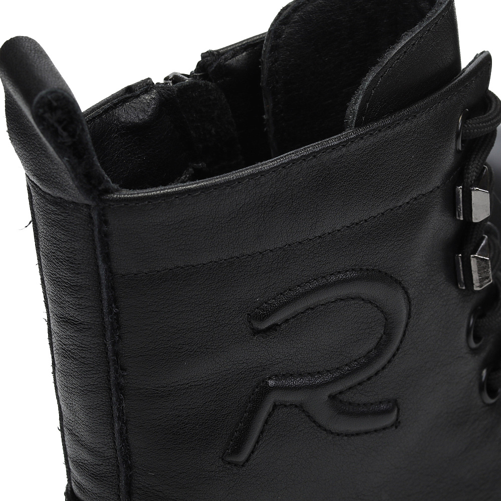 Черные ботинки из кожи Respect