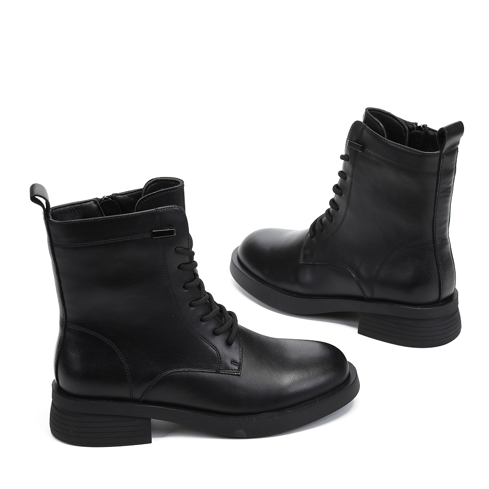 Черные ботинки из кожи Respect