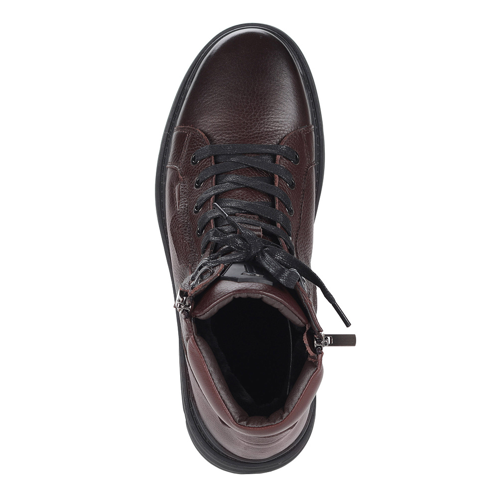 Коричневые ботинки из кожи на шнуровке Respect